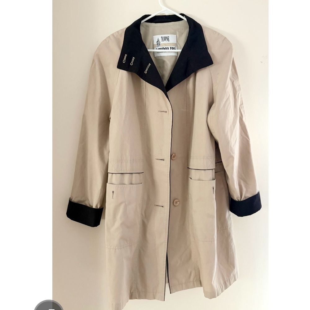 London Fog Beige and Black Women's Coat